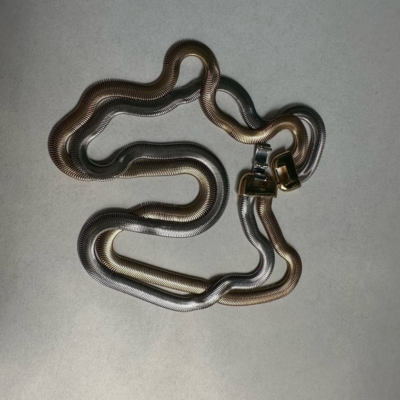 Elegant Gold and Silver Necklace - Picture 11 of 14